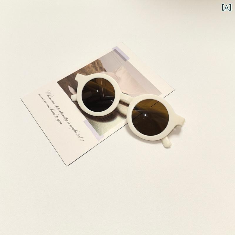 Sunglasses - ベビーサングラス 赤ちゃん用 かわいい 卡通柄 UVカット 紫外線防止 日焼け防止 屋外遊び 記念写真 軽量フレーム 柔軟素材