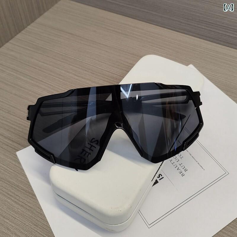 Sunglasses - キッズ サングラス 男女兼用 大フレーム スタイリッシュ 中大サイズ アウトドア サイクリング UVカット 軽量 調整可能 ノーズパッド 耐久性 ファッション 子供用 保護メガネ