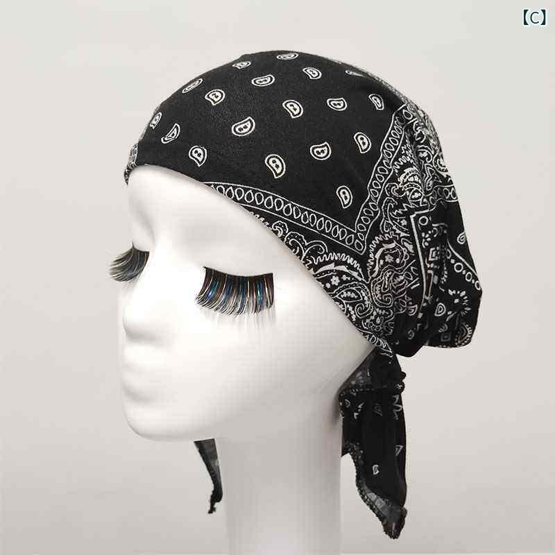 帽子 女性用 夏 白髪隠し 薄手 伸縮性 頭巾 ヘッドラップ ヘアバンド リボン スタ...