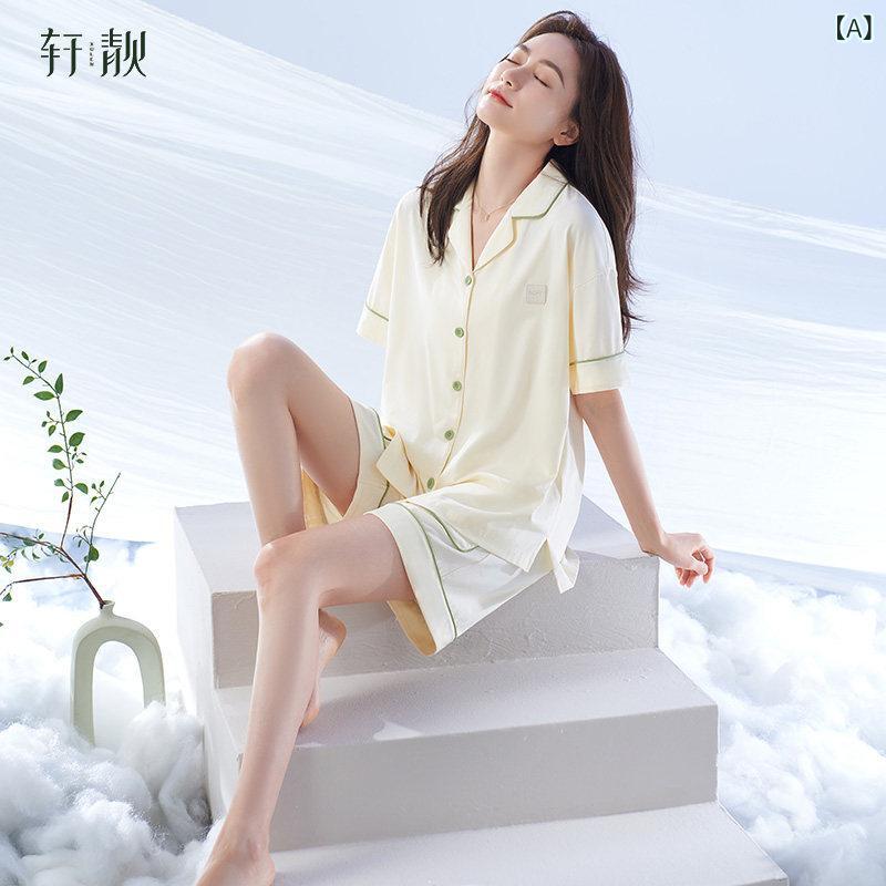 パジャマ レディース 夏 薄手 接触冷感 綿 半袖 ルームウェア セット 軽量 吸湿速乾 部屋着 快適