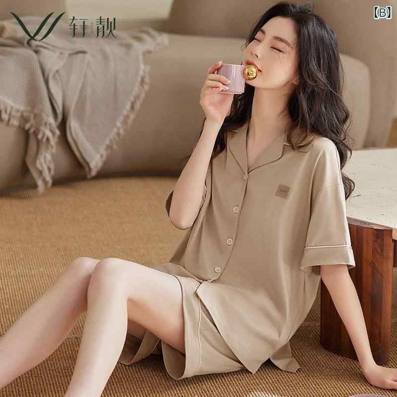 パジャマ レディース 夏 薄手 接触冷感 綿 半袖 ルームウェア セット 軽量 吸湿速乾 部屋着 快適