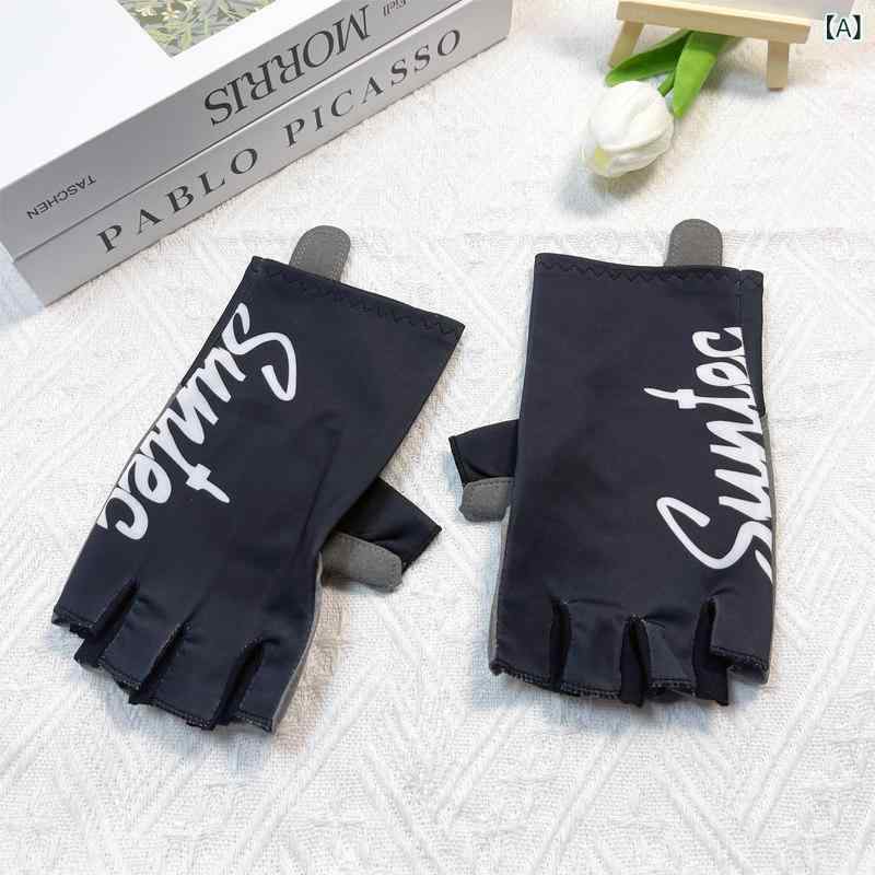 夏用 指なし サイクリンググローブ 男女兼用 薄手 通気性 シリコン 減震 ロードバイク 山地バイク 対応 軽量 アウトドア