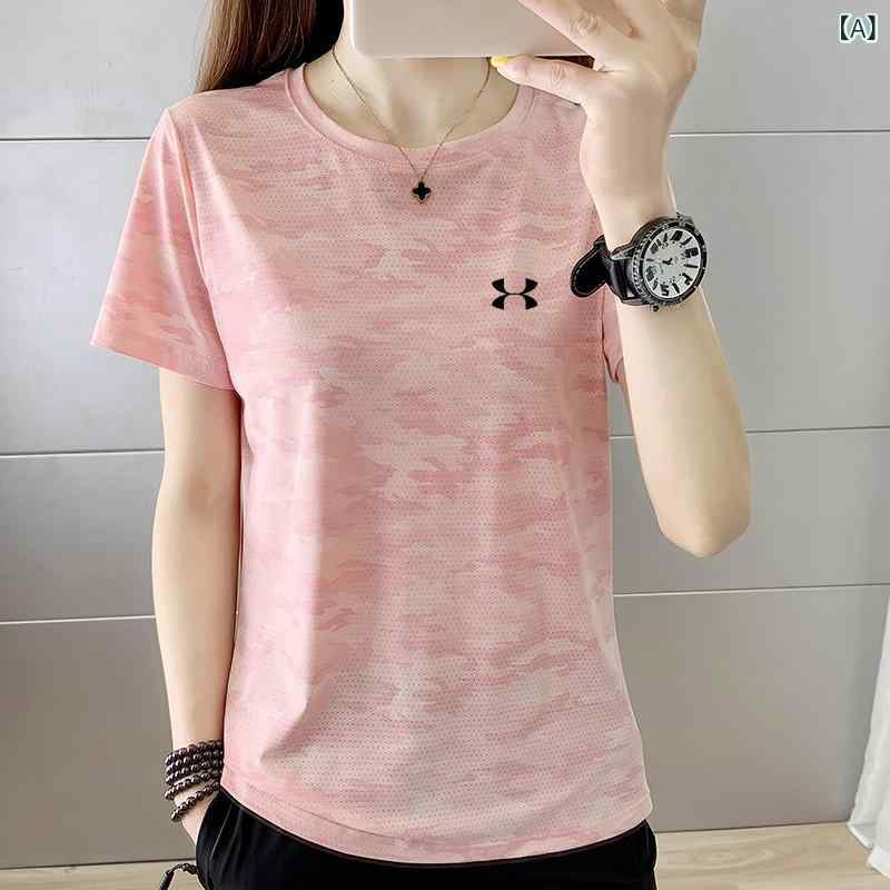 Tシャツ ユニセックス 短袖 夏用 速乾 薄手 軽量 アウトドア ランニング 迷彩 接触...