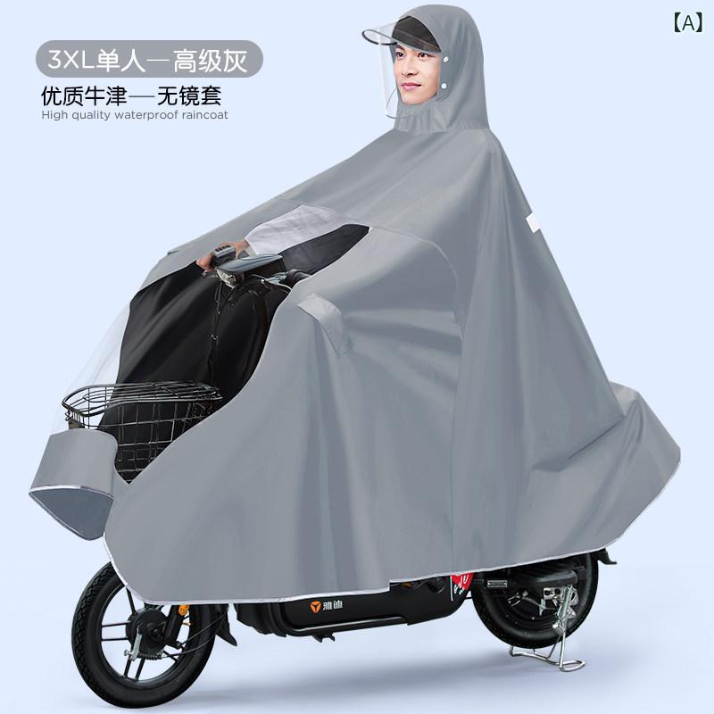 レインウェア メンズ 電動バイク用 全身防水 ツーリング 雨具 ポンチョタイプ 軽量 撥水加工 大きめサイズ 通勤 アウトドア ライディング 耐久性・カテゴリ: バイク用レインコート・主な素材: オックスフォード布・サイズ展開: 3XL.4XL.5XL・カラー展開: グレー.ブラック.ベビーブルー.イエロー・適用対象: 成人・適用人数: 1人.2人
