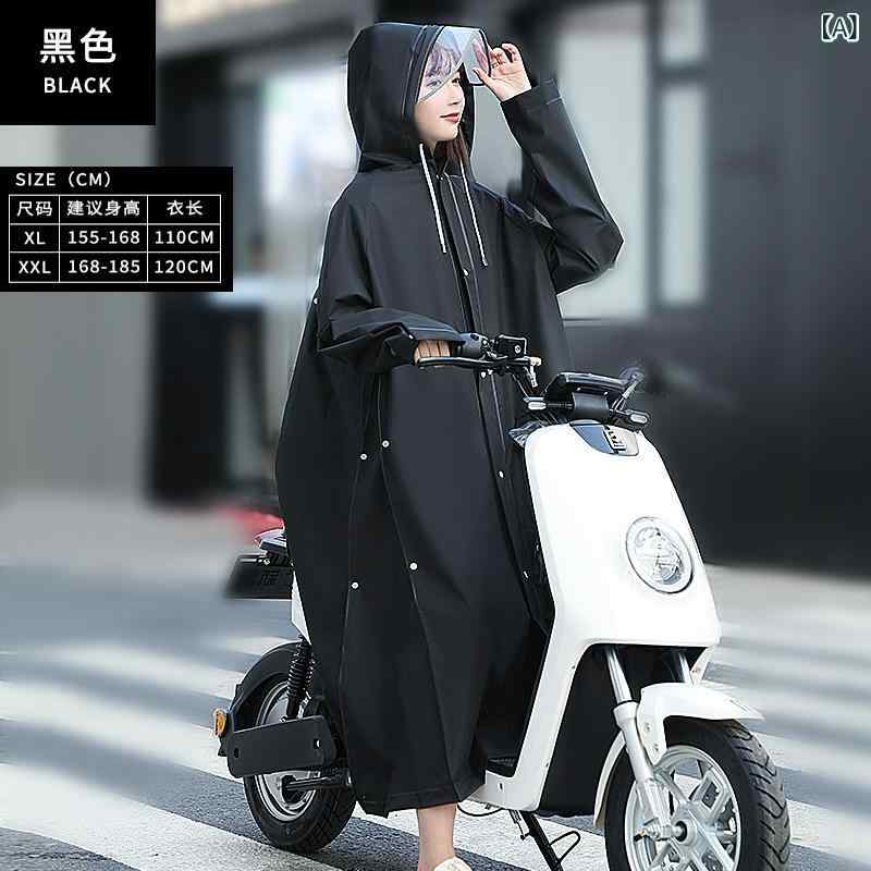 レインポンチョ メンズ レディース ロング丈 全身防水 強風雨対応 電動自転車用 バ...