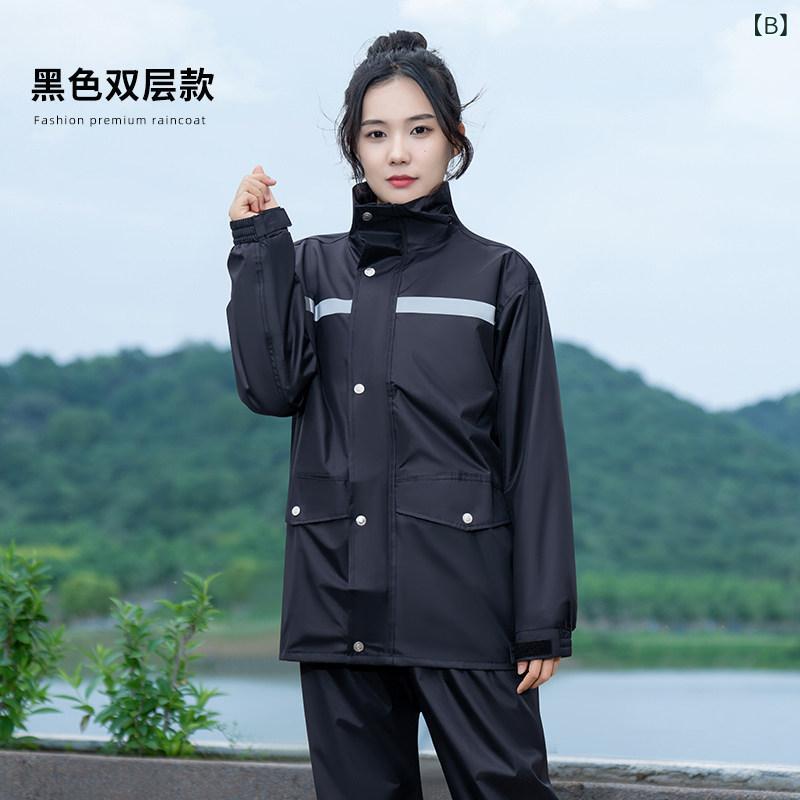 雨具 レディース メンズ 分離式 全身雨服 スリムフィット サイクリング バイク デ...
