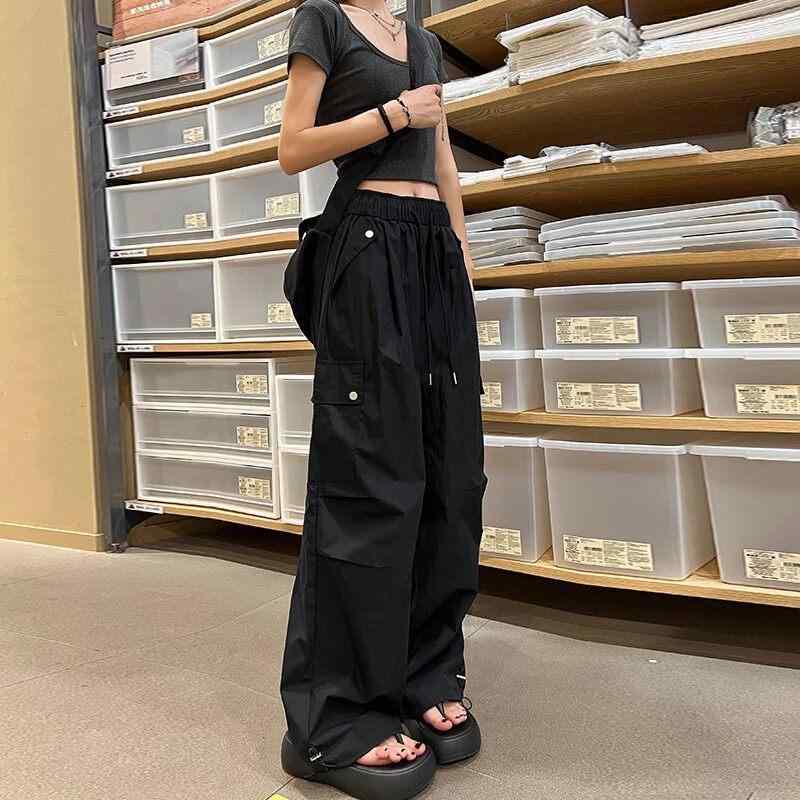 レディース カーゴパンツ ブラック 接触冷感 速乾 薄手 夏用 小柄対応 アメリカンスタイル 登山 アウトドア 吸湿 軽量 伸縮性 機能性