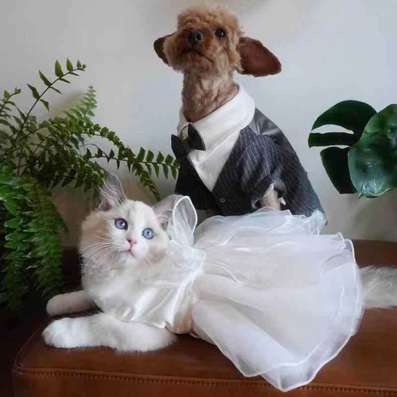 ペット用 ドレス ウェディング プリンセス 誕生日パーティー 花嫁衣装 スカート 犬猫 かわいい ワンピース 結婚式 通勤以外 普段使い 軽量 綿素材 ビッグシルエット ピンク系