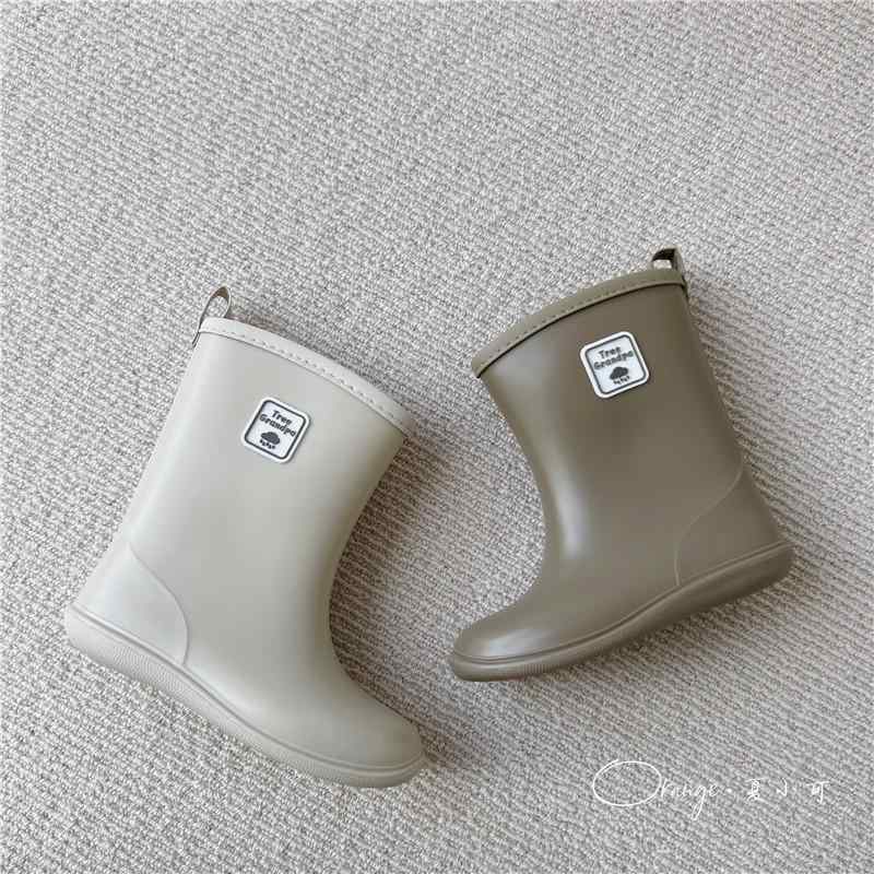 雨靴 キッズ 男女兼用 防水 滑り止め 耐久 シリコン素材 中筒丈 ベビー 幼児 小学生 通学用 柔軟 軽量 屋外 雨の日