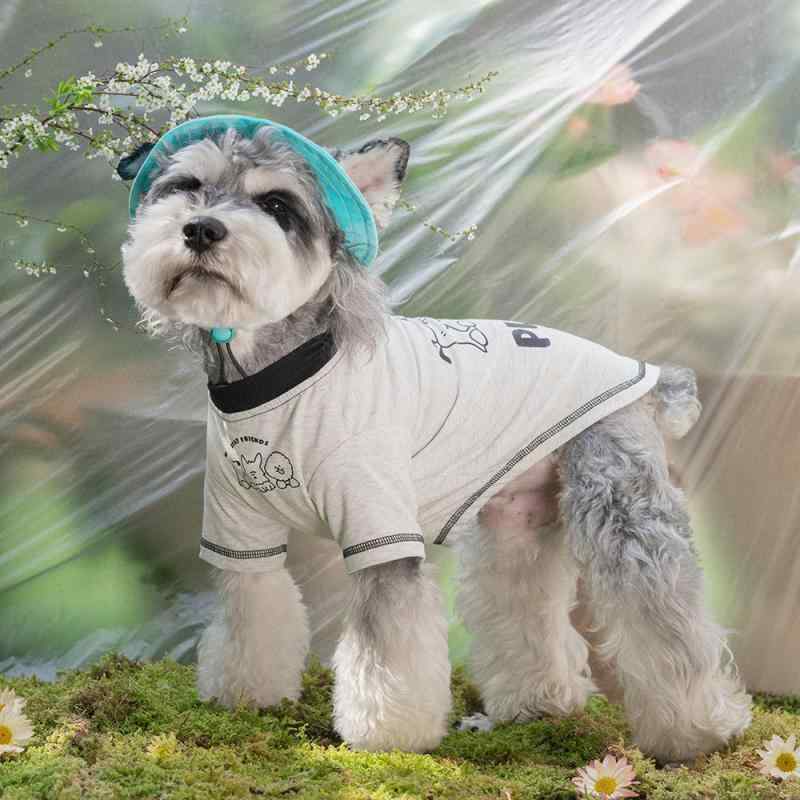 ペット服 中小型犬猫用 夏 薄手 かわいい 軽量 吸湿速乾 コットン素材 通気性 良い スタイル 日常使い 室内外対応