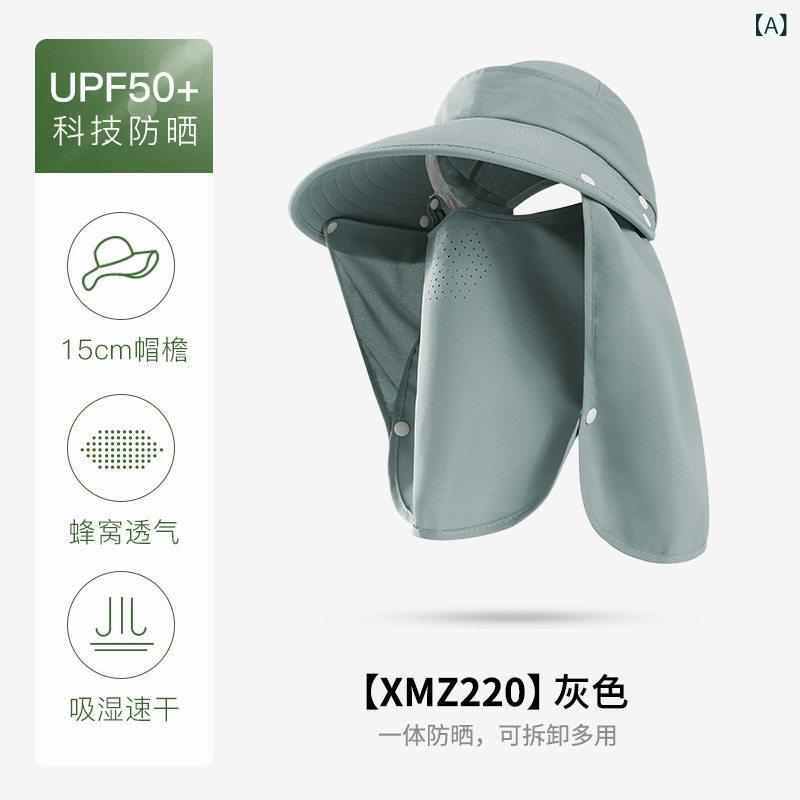 帽子 男女兼用 UVカット 通気性 ワイドブリム 取り外し可能 砂漠 ハイキング 砂防...