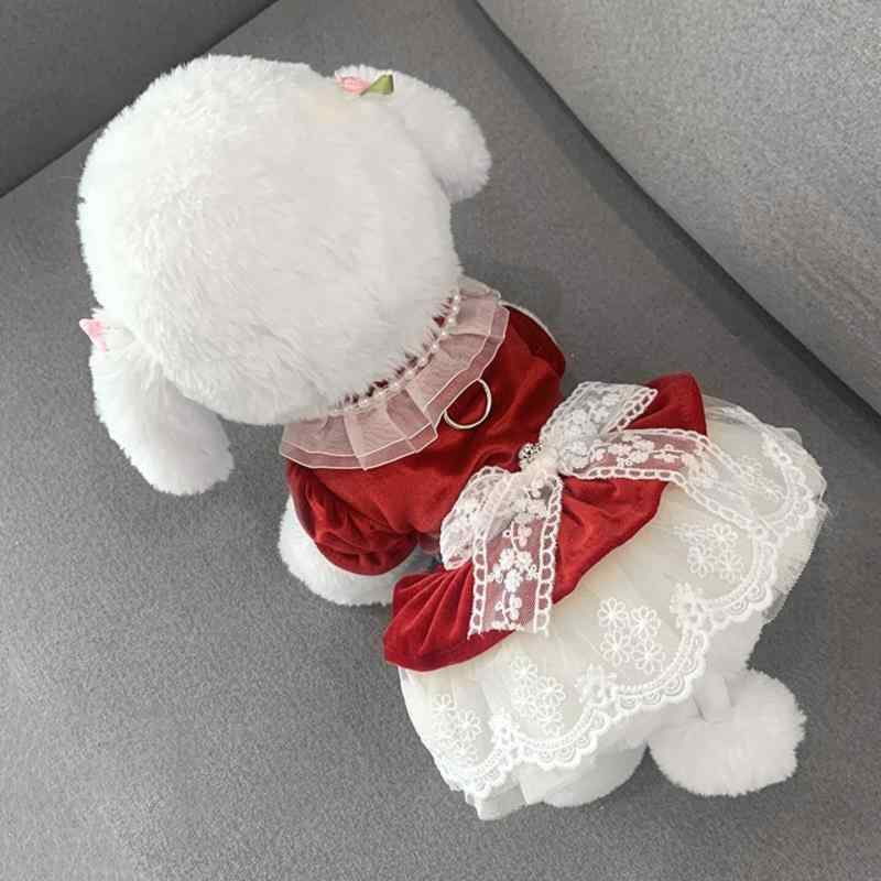 ペット用 秋 赤い プリンセススカート 犬猫ドレス リード対応 テディ ポメラニアン ビションフリーゼ かわいい 散歩用 軽量 柔らかい素材・スタイル: プリンセス・サイズ展開: XS(1-1.5kg),S(2-3kg),M(3.5-4.5kg),L(5-6kg),XL(6.5-8kg)・: カップル・カラー展開: 赤.黒