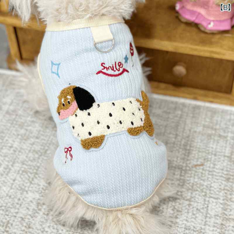 犬服 小型犬用 春夏 ベスト リードフック付き テディ ビション ダックスフンド 通...