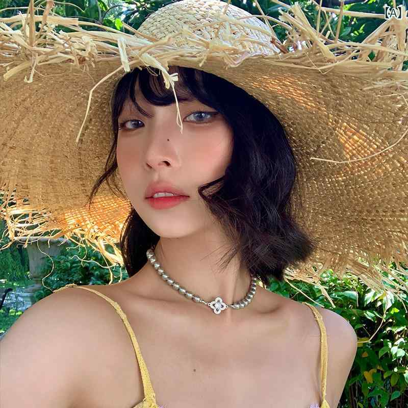 麦わら帽子 レディース 春夏 大つば ストロー 軽量 海辺 ビーチ 日焼け防止 UVカット 遮陽 ゆったり ワイドブリム リゾートスタイル