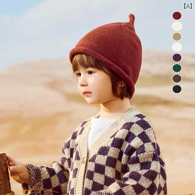ニット帽 キッズ 男の子 女の子 ベビー 秋冬 耳あて ビーニー 韓国 暖か 毛糸 柔らか 防寒 日常使い・スタイル: 韓国・帽頂形状: 丸頂・主な素材: アクリル・適用シーン: 街歩き・帽檐形状: 無檐・帽子タイプ: セットオン帽・対象性別: 男女共通・サイズ展開: 頭囲47-52cm・カラー展開: ワインレッド.ライトカーキ.ダークカーキ.ブラウン.ブラック.グリーン.パープル