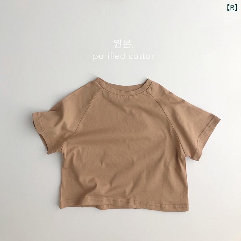 リバーパディの子供 短袖 Tシャツ イラスト柄 薄手 綿100% 肩スリット タンクトップ ゆったり ユニセックス 韓国 おしゃれ フィット 通学用 普段使い 吸湿速乾 軽量 ビッグシルエット｜アングル2