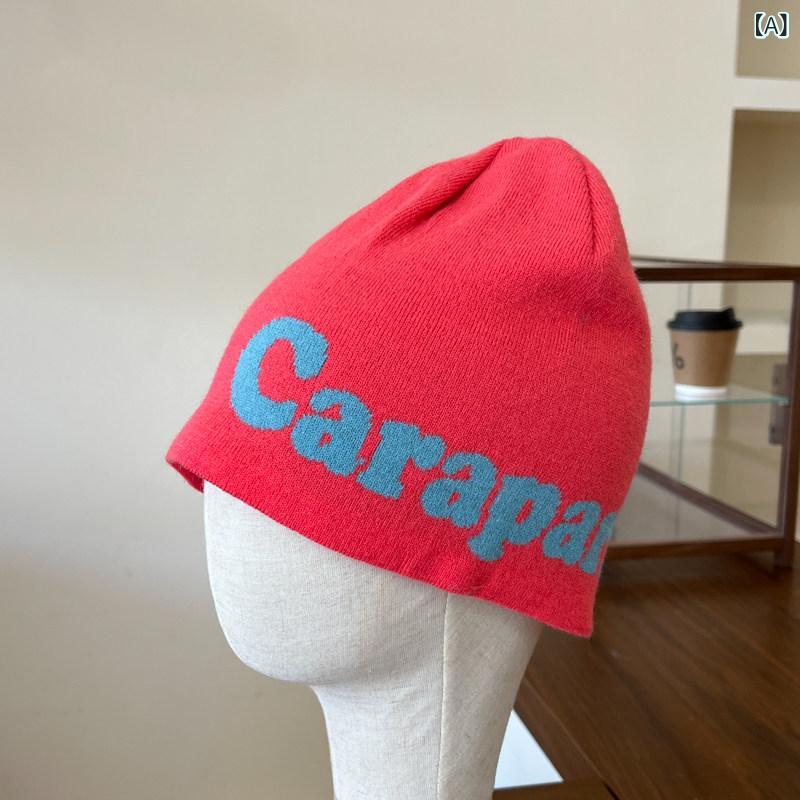 ニット帽 メンズ レディース 秋冬 暖か素材 アルファベット刺繍 プルオーバー プレッピースタイル スタイリッシュ 日常使い カジュアル 保温性 ウール混 ソフトタッチ