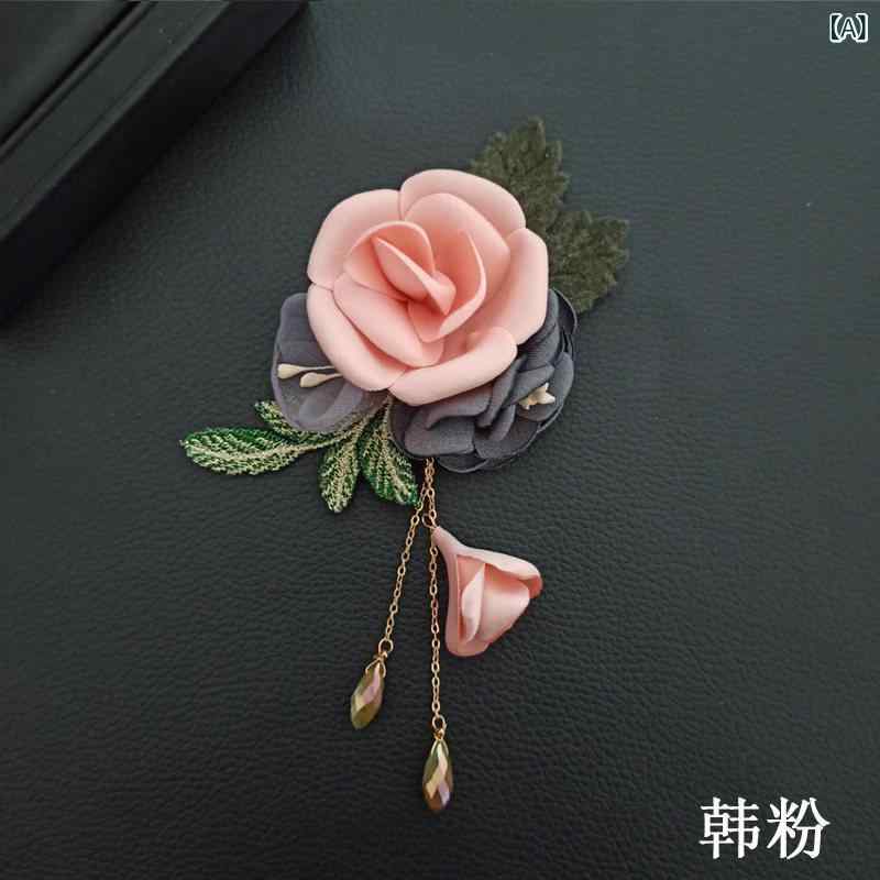 Corsages - レディース ブローチ コサージュ 高級感 エレガント ペンダント チャーム スタイリッシュ レトロ風 ファッション アクセサリー