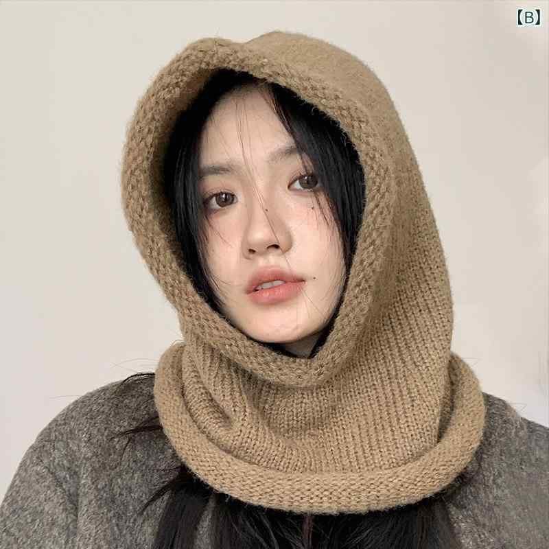 バラクラバ帽 女性用 厚手ニット フィット 大...の紹介画像2