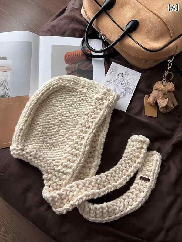 ベレー帽 レディース 冬用 ニット ショール付き 厚手 暖か 保温性 カジュアル 普段使い 柔らか素材 伸縮性