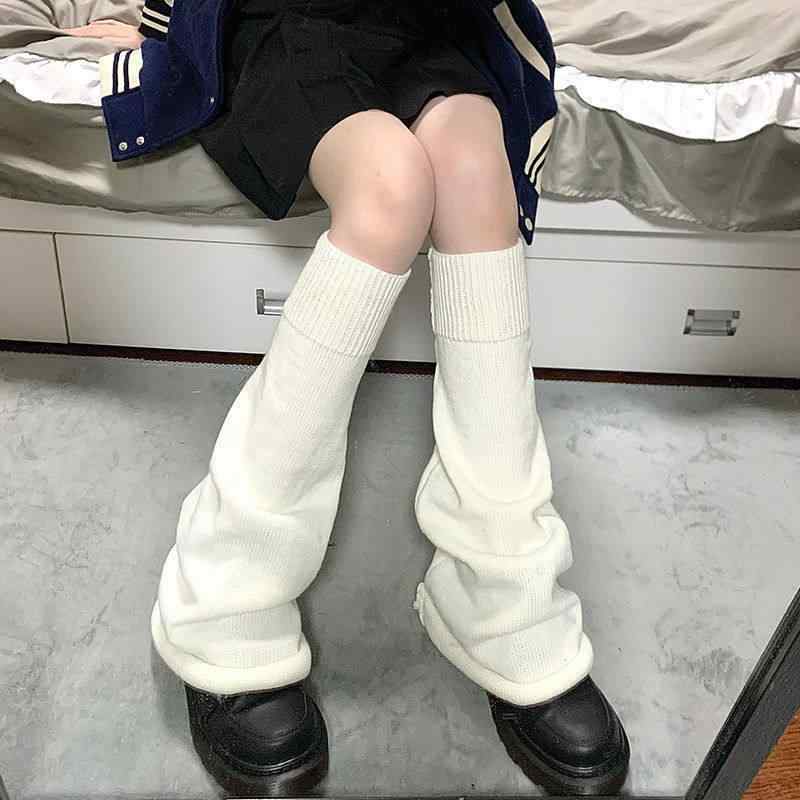レッグウォーマー レディース 女子学生用 秋冬 白 保暖 防寒 ミドル丈 暖か 厚手 ふくらはぎカバー おしゃれ 伸縮性 普段使い 部屋着 軽量 接触冷感 再生繊維