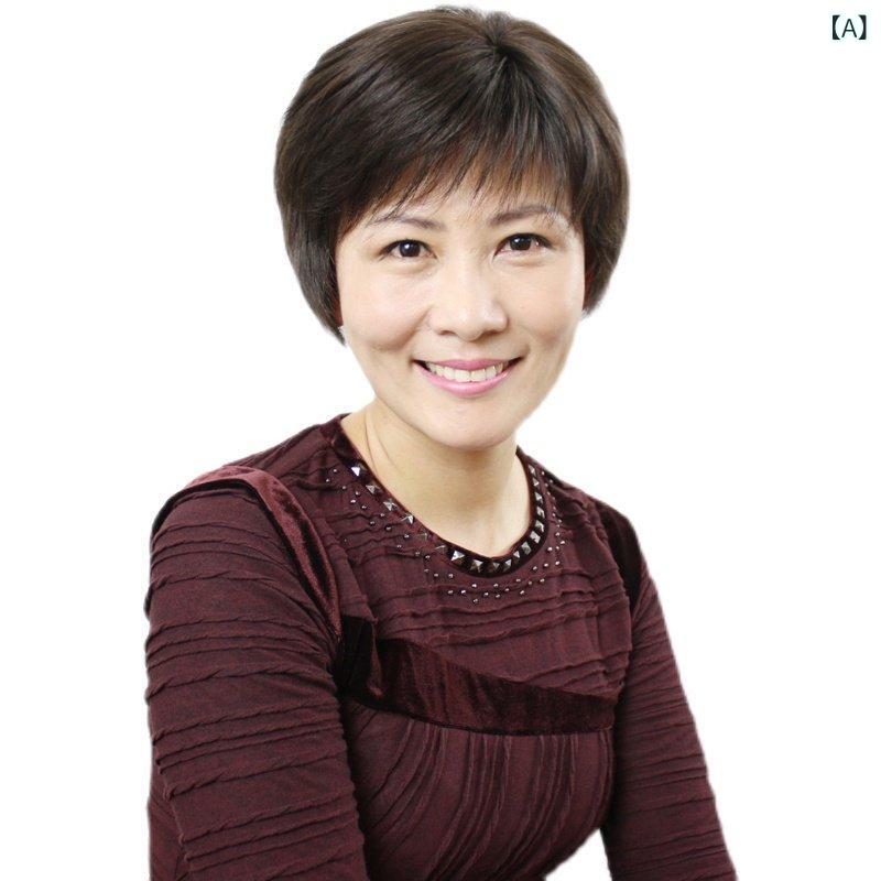 ウィッグ 女性用 短髪 人毛 向け ママスタイル 全頭カバー ナチュラル仕上げ 日常使い ソフトタッチ リアルヘア 軽量 通気性 高さ再現性
