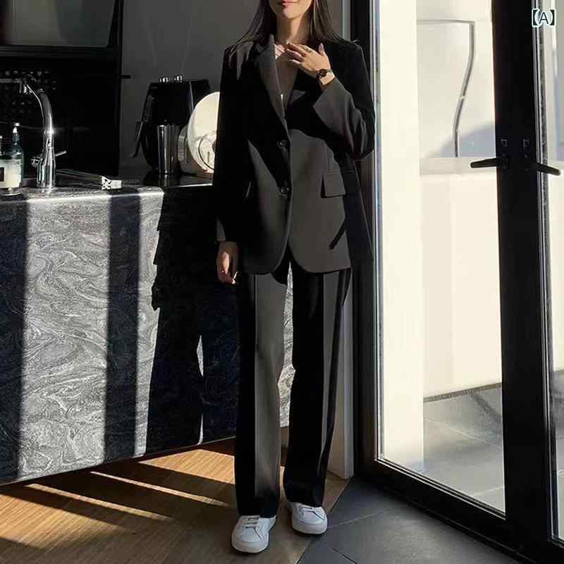 レディース スーツジャケット ブラック ゆったり 春秋 ビジネス 職業 正装 面接 卒業 大学生 通勤 普段使い