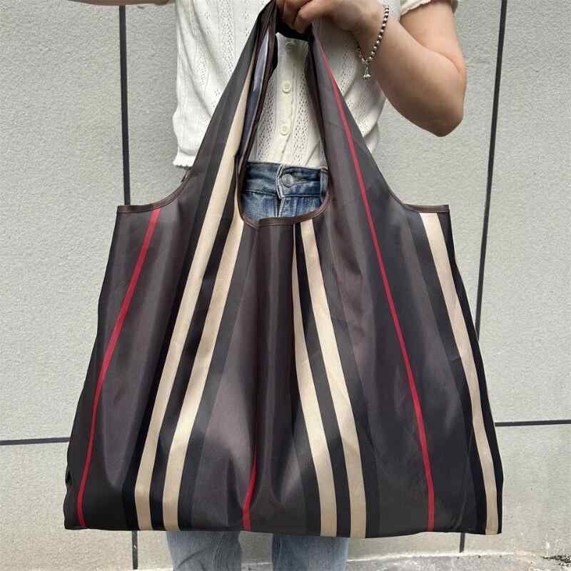 エコバッグ 女性用 大容量 防水 折りたたみ 軽量 携帯 環境に優しい ショッピングバッグ 手提げ 野菜買い物 収納 トートバッグ 日常使い 通勤(4.0)