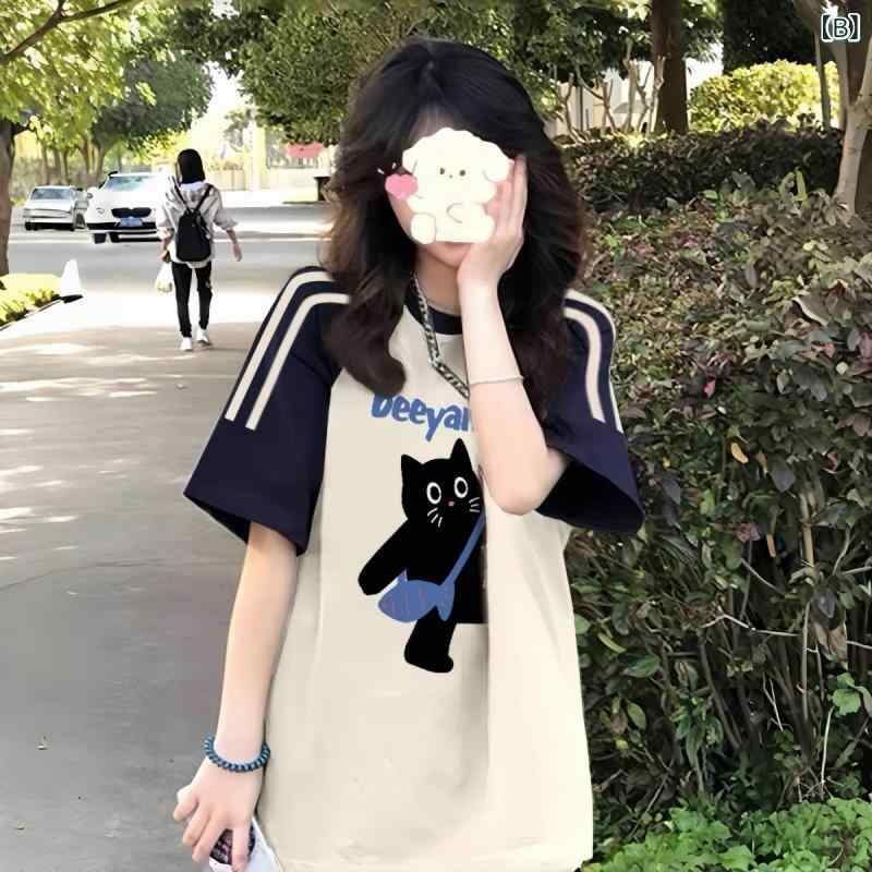 Tシャツ キッズ 女の子 短袖 ゆったり ラグラン袖 夏 ビビッドカラー トップス 日常使い 学校用 軽量 吸湿速乾
