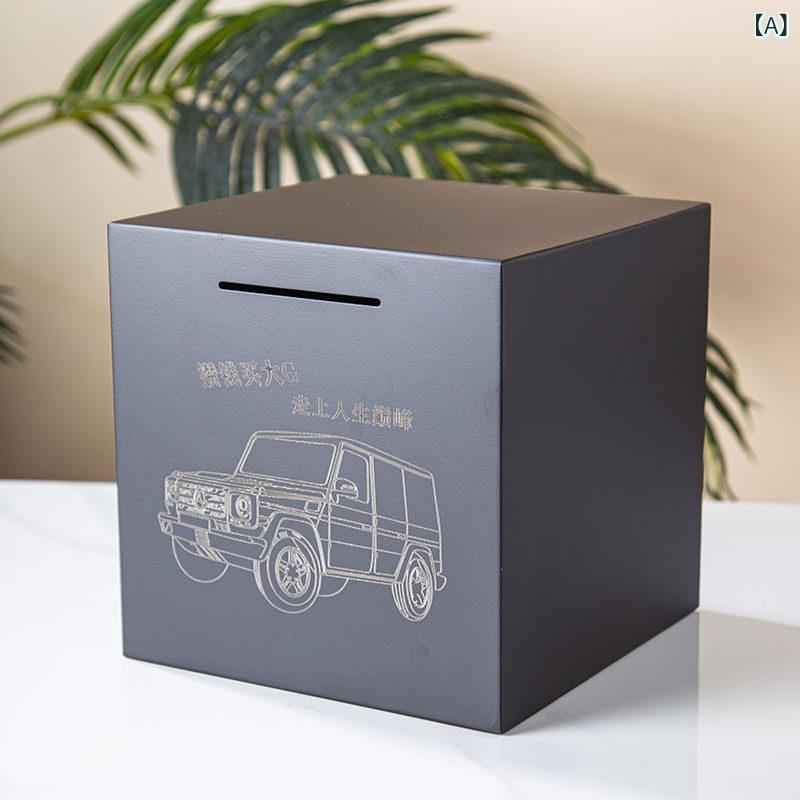Coin Banks - 貯金箱 ステンレス製 大容量 耐衝撃 紙幣対応 硬貨対応 個性 家庭用 貯蓄グッズ ユニーク形状 金属製 日常使い