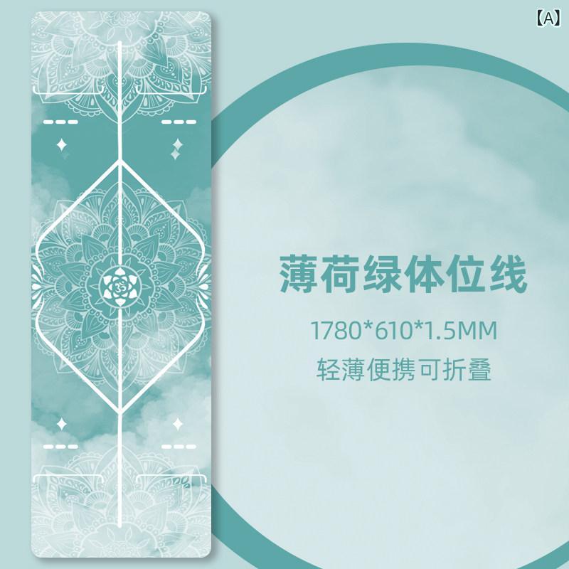 女性用 ヨガマット ゴム 滑り止め 薄型 布 敷きタオル スエード調 フランネル 折りたたみ 持ち運びやすい 旅行用 初心者向け 防滑 プロ 軽量 伸縮性 吸湿速乾