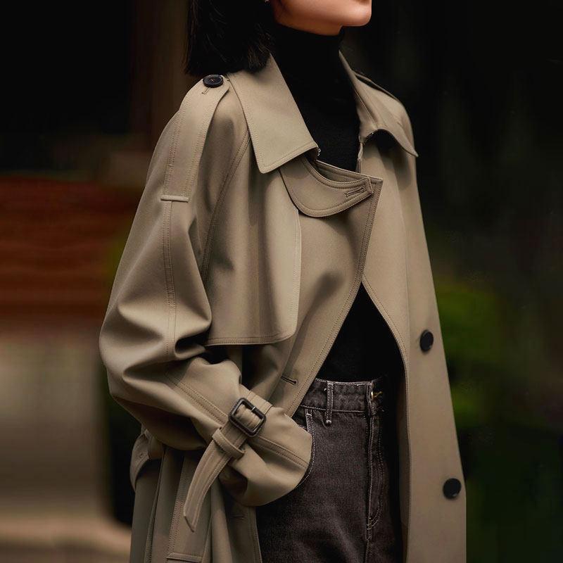 Other Jackets Jumpers - トレンチコート レディース ペティ 中長丈 春秋 高級感 質感 スタイリッシュ ロングコート