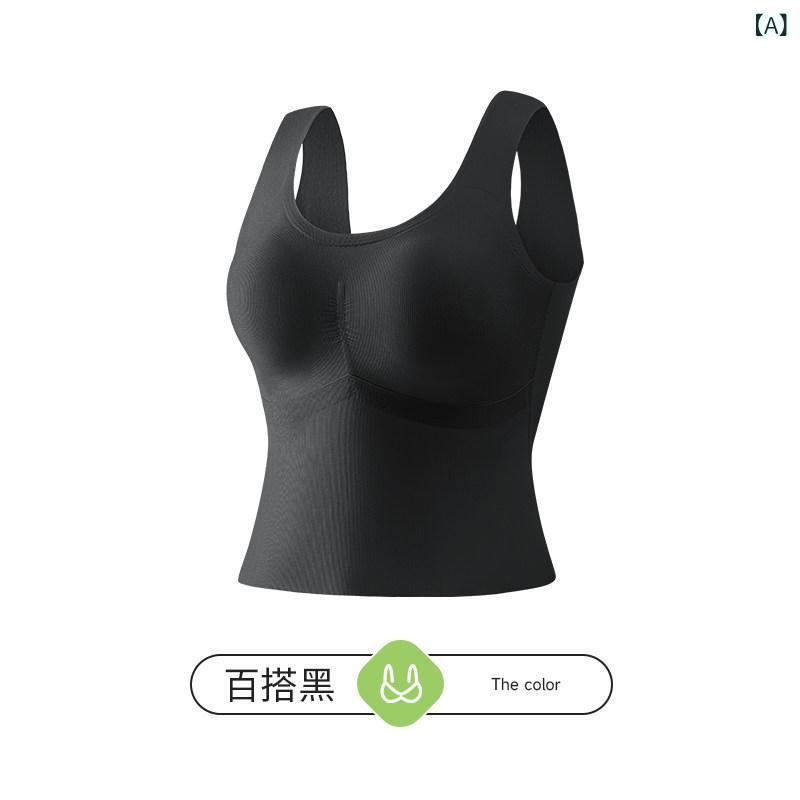 レディース キャミソール 大きめサイズ 夏用 ブラ不要 一体型 インナー兼用 外穿可能 胸パッド付き 軽量 伸縮性 吸湿速乾 普段使い