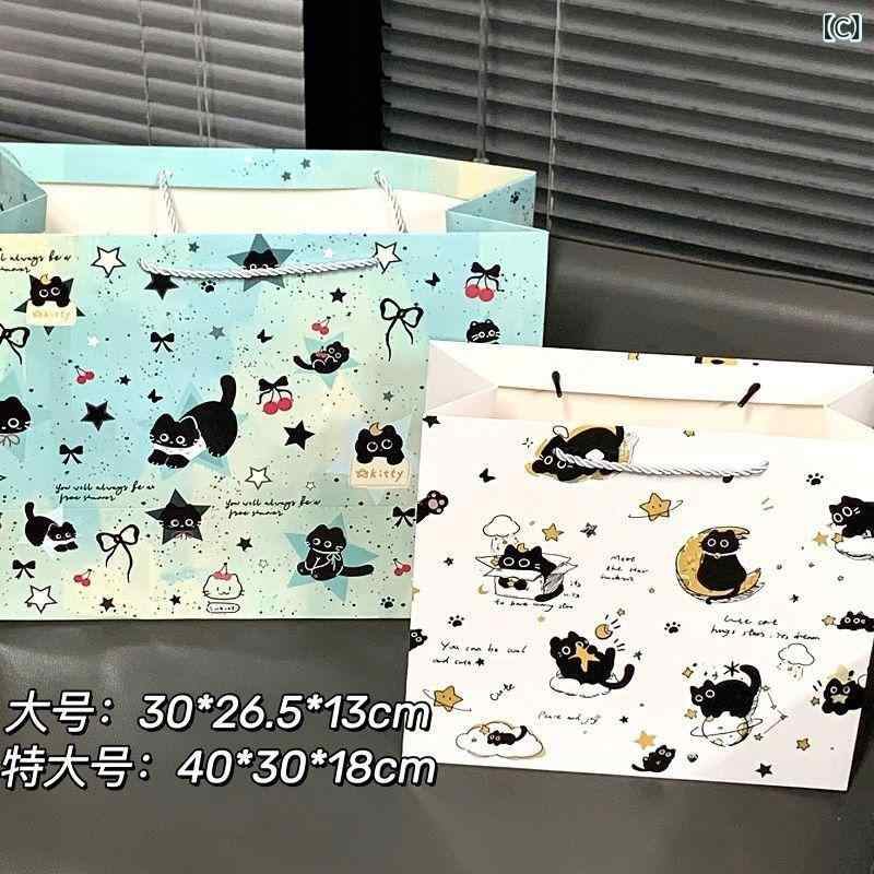 トートバッグ かわいい 月 子猫 イラスト 大...の紹介画像3