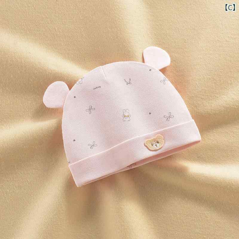 ベビー 帽子 新生児 春夏 薄手 綿 ソフト キャップ 03ヶ月 かわいい 軽量 通気性 良い 赤ちゃん 用 3