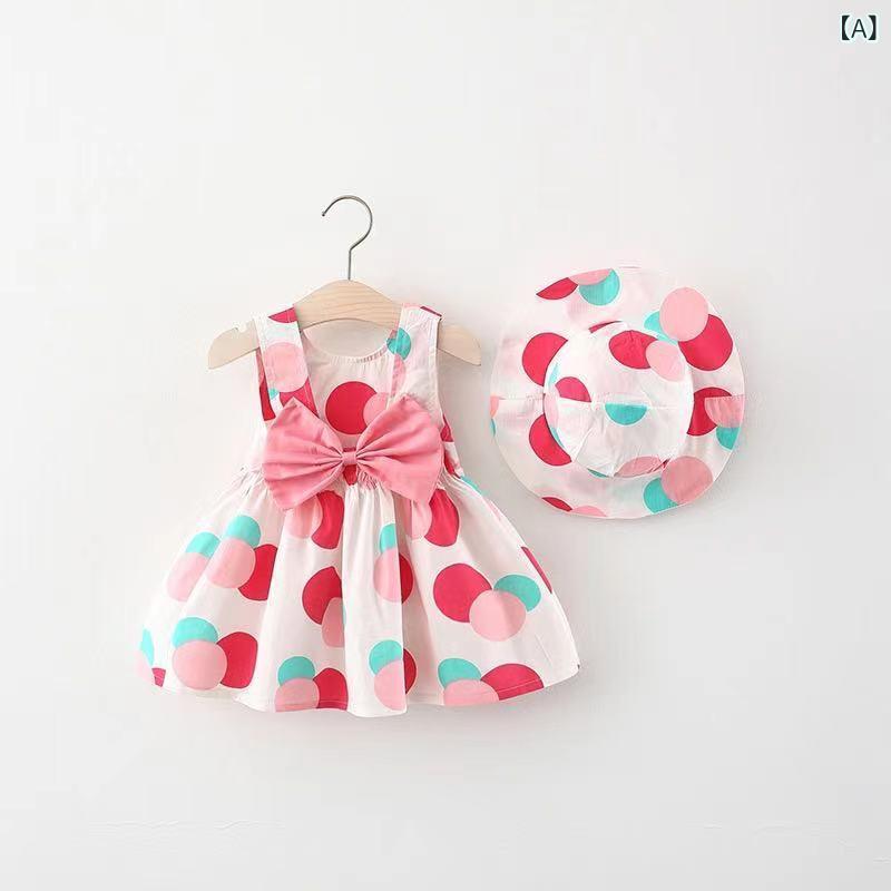 ワンピース キッズ 女の子 子供服 ベビー服 イチゴ柄 かわいい フレアスカート ガ...