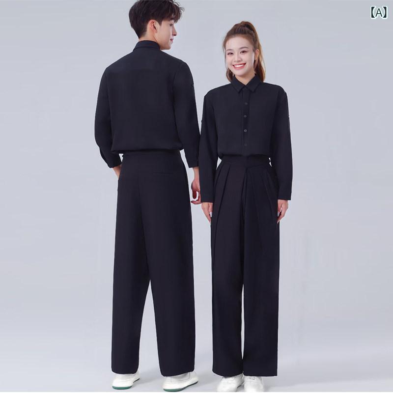 作業服 美容室 スタッフユニフォーム 用 ネイルアーティスト着 まつ毛サロン メイクアップスタジオ プロ作業着 軽量素材 伸縮性 通勤対応 普段使い