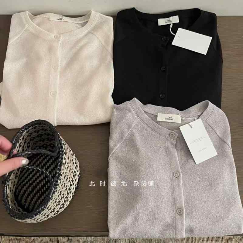 Other - 夏用 ニット カーディガン 綿麻素材 シースルー UVカット 日焼け防止 冷房対策 軽量 透け感 涼しい トップス 開襟 韓国 再生繊維 吸湿速乾
