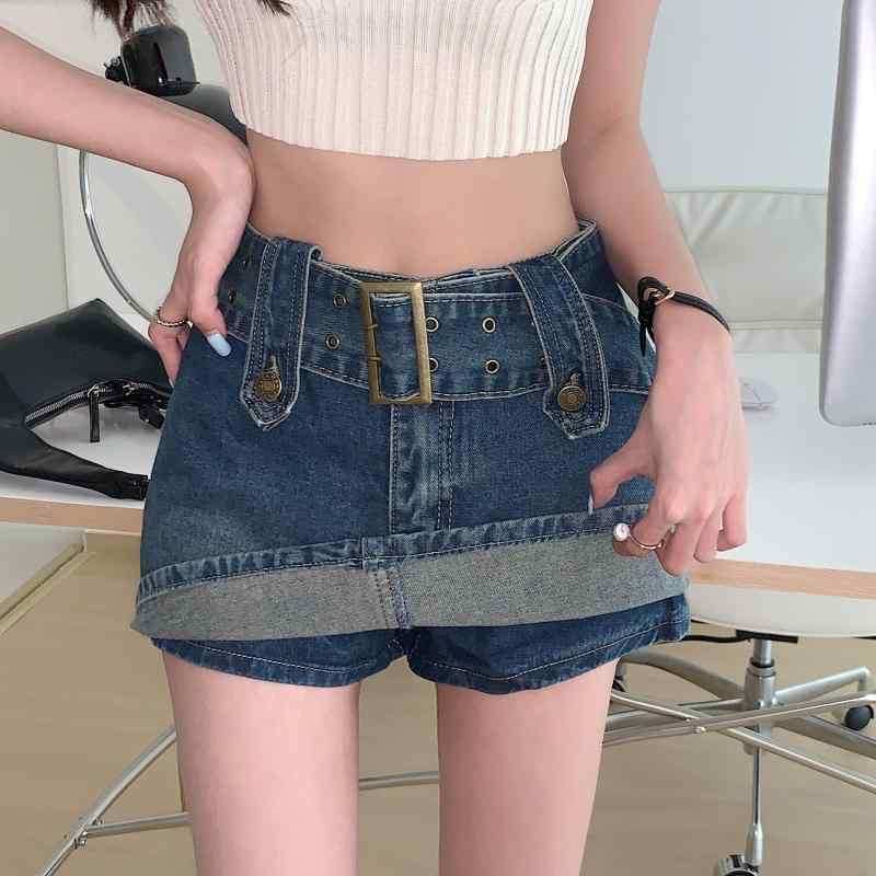 デニム スカート 女性用 ハイウエスト 包臀 ショートスカート 夏 春夏 デニム素材 ストレッチ性 通勤 普段使い 膝上丈 タイトシルエット 吸湿速乾 軽量 ブルー系 ジーンズ風 ミディ丈