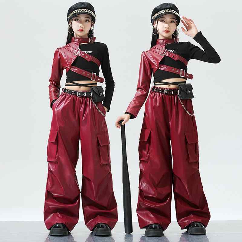 キッズ ストリートダンス ヒップホップ ジャズダンス 衣装 セット 練習着 パフォーマンス ステージ 潮いスタイル 動きやすい 伸縮性 素材