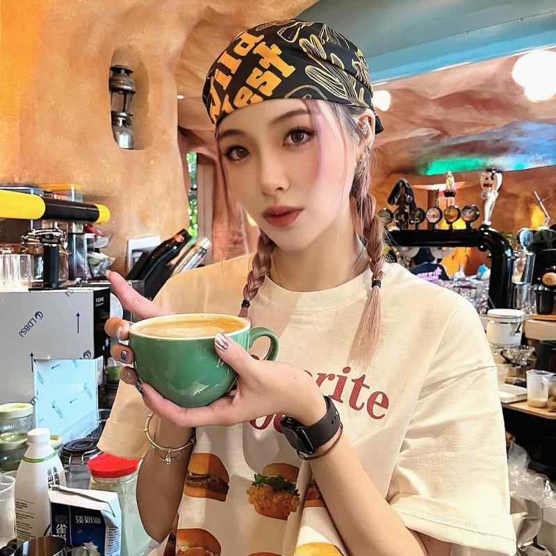 レディース ヘッドスカーフ アメリカン レトロ Y2K ギャル風 キュート クール ストリート スタイル ダンス バイク用 アクセサリー ヘッドバンド スカーフ ファッション アイテム