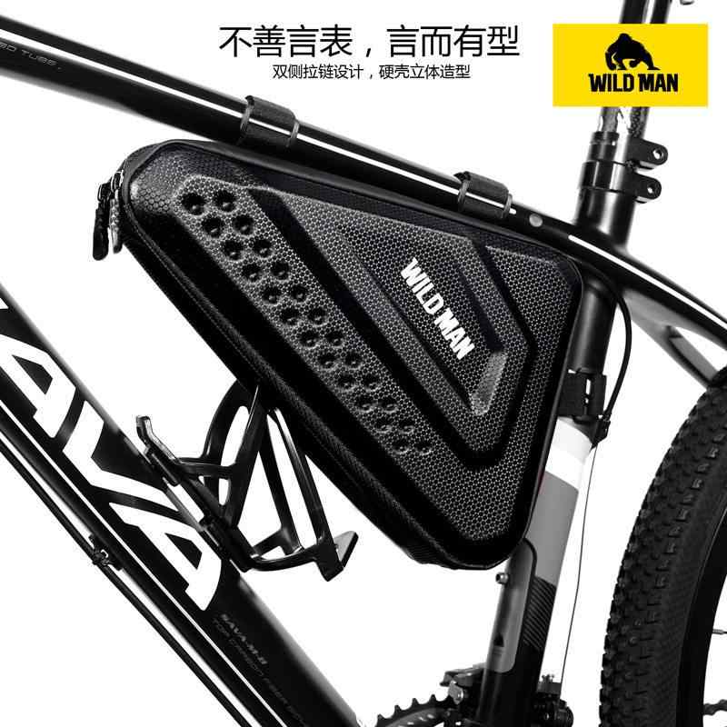 自転車用 フレームバッグ ハードシェル トップチューブバッグ ロードバイク マウンテンバイク 電動バイク ライディングポーチ 耐久性 収納 防水加工 アウトドア サイクリング アクセサリー