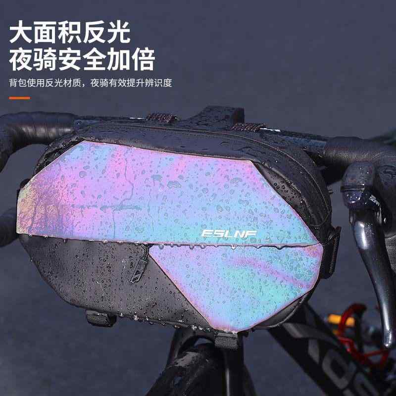 サイクリングバッグ 自転車用 防水 ショルダー鞄 山地自転車 反射 ハンドルバーバッグ 多機能 アウトドア スポーツ 軽量 耐久性 収納ポケット サイクルアクセサリー