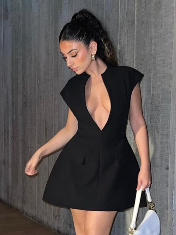 レディース ワンピース 春夏 セクシー ミニスカート ウエスト切り替え ボディフィット Aライン フレンチスタイル かわいい 軽量 伸縮性 通勤用 普段使い ブラック ピンク系 アイボリー