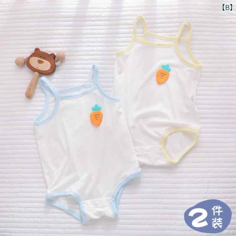 ベビー 連体服 夏用 薄手 モダール素材 吊り帯 女の子 男の子 柔らかい 吸湿性 速乾 かわいい 部屋着 普段使い