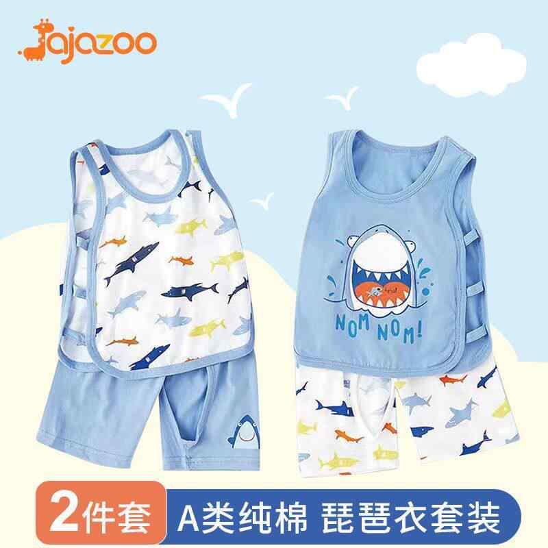 ベビー服 夏用 綿素材 男の子 女の子 無袖 背心 股開き 短パンツ セット 吸湿速乾 軽量 通気性 肌触り良い 柔らかい 日常使い・スタイル: カートゥーン・対象年齢: 6ヶ月.9ヶ月.18ヶ月.1-3歳・主な素材: 綿100%・適用性別: 男女共通・適合身長: 80cm.90cm.100cm.110cm・パターン: 小鮫魚1点セット.大鮫魚1点セット.小萌熊1点セット.大萌熊1点セット.可愛パンダ1点セット.Hello小熊1点セット.陽光恐竜1点セット.甜甜爆米花1点セット.小萌熊+大萌熊2点セット.小鮫魚+大鮫魚2点セット.可愛パンダ+Hello小熊2点セット.可愛パンダ+甜甜爆米花2点セット.陽光恐竜+Hello小熊2点セット.陽光恐竜+甜甜爆米花2点セット