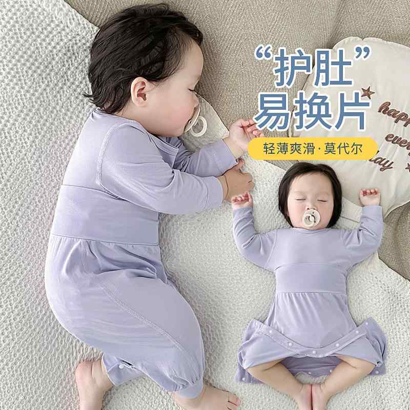 Shirts - ベビー 女の子 パジャマ 薄手 モダール素材 春夏 接触冷感 セパレートセット 柔らかい 吸湿速乾 室内着 新生児対応