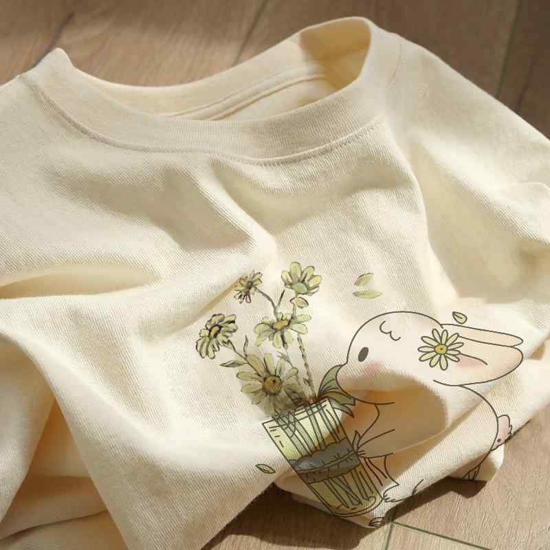 Tシャツ 女性用 夏 春夏 オーバーサイズ ゆったり 半袖 トップス プリント 綿 接触冷感 吸湿速乾 ビッグシルエット ルームウェア カジュアル ブラック ピンク系 アイボリー 通勤 普段使い