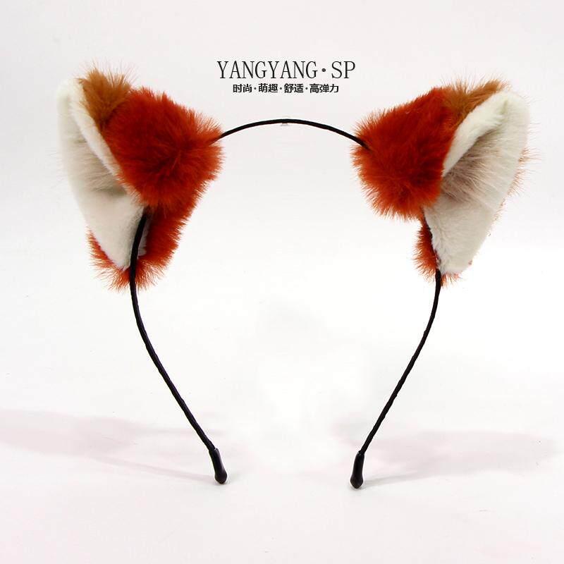 Miscellaneous Goods, Small Goods - ヘアバンド かわいい 狐耳 猫耳 獣耳 ふわふわ素材 ヘッドピース パーティー イベント 仮装 アクセサリー 写真撮影 ピン ヘアクリップ