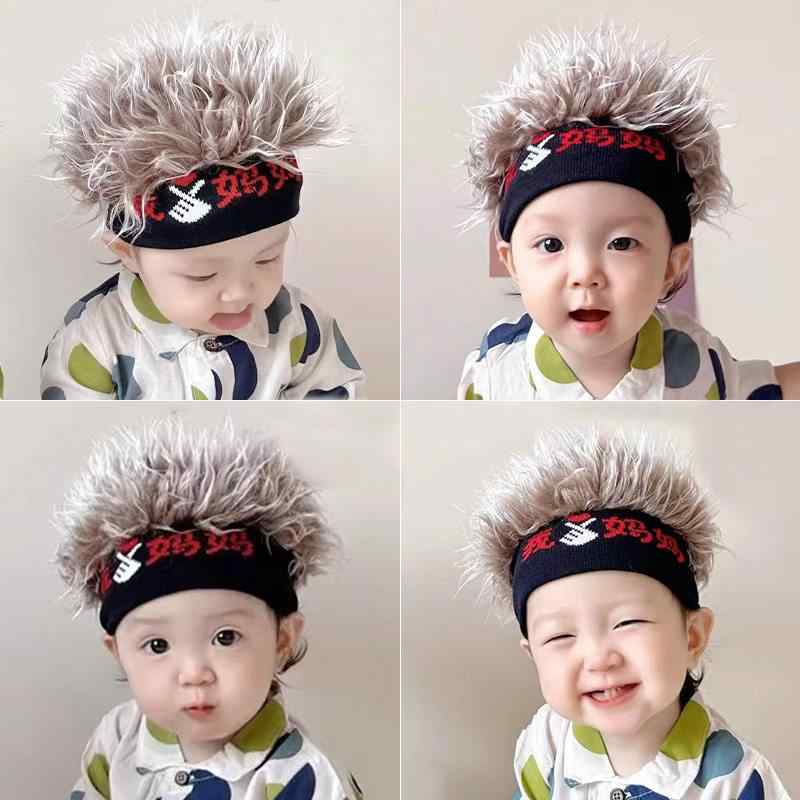 Other - ベビー かわいい ウィッグ 帽子 個性派 爆発ヘア 巻き髪 アフロ 子供用 おもしろ ヘアセット 遊び心 伸縮性 軽量 日常使い